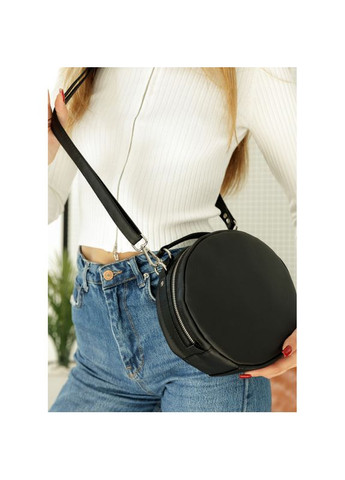 Жіноча кругла сумка Bale чорна Sambag (322870731)