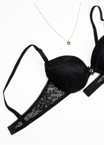Чорний бюстгальтер bl3-90 чорний ISSA PLUS мереживо