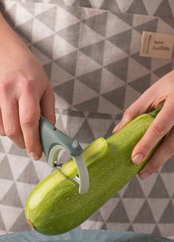 Овощечистка двусторонняя Тонкорез 140 мм зеленая Мамин Посуд (327432595)