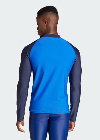 Рашгард Long Sleeve Rash Guard adidas логотип синій спортивні