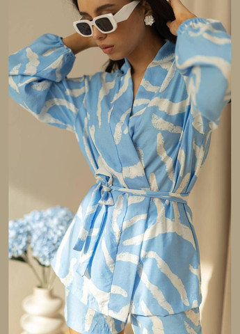 Костюм жіночій - двійка, шортики та сорочка-кімоно JUGO Atelier № 064 (322917290)