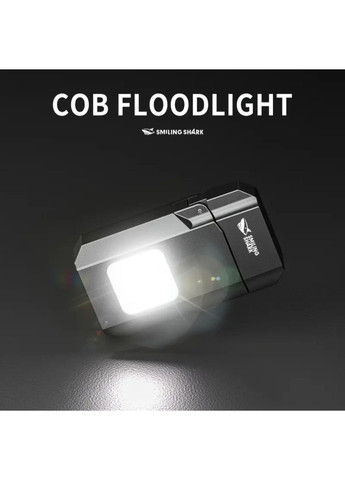 Перезаряджуваний ліхтарик-запальничка TIP-137 COB, надяскравий, з зарядкою Type-C, кишеньковий Smiling Shark (365779839)