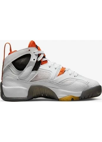 Белые кроссовки подростковые (gs) бело-оранжево-черные dq8431-108 Nike JUMPMAN TWO TREY