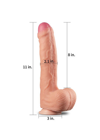 Фалоімітатор Dual-Layered Silicone Cock 11 Flesh - CherryLove Lovetoy (329152885)