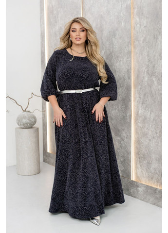Темно-синя святковий сукня дзвін Minova з абстрактним візерунком