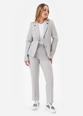 Серый женский пиджак karlotta Garne однотонный - демисезонный