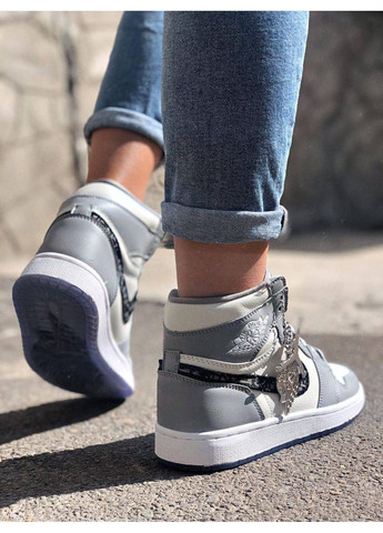 Білі Осінні кросівки чоловічі nike air jordan 1 retro high x dior найк аір джордан No Brand