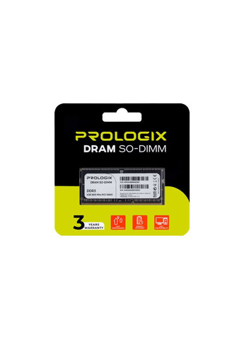 Модуль пам`ятi SO-DIMM DDR3L 4GB/1600 (PRO4GB1600D3S) Prologix (336951324)