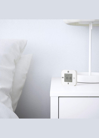Годинник/термометр/будильник/таймер ІКЕА KLOCKIS білий (80277004) IKEA (267897730)