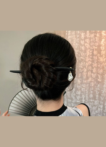 Деревянная палочка для фиксации волос в азиатском стиле с украшением в виде жемчуга No Brand (324434219)