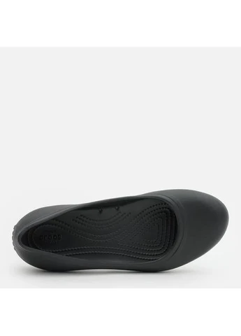 Женские кроксы балетки at work flat Crocs | чёрные (401591208)