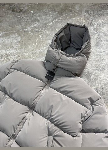 Сіра зимня куртка пуховик оверсайз No Brand