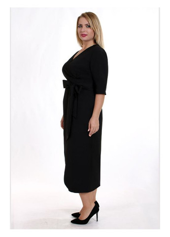 Черное коктейльное платье женское чёрное вечернее mkeng2142-1 Modna KAZKA