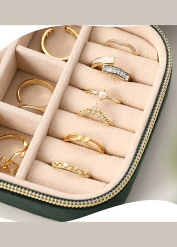 Органайзер для бижутерии и украшений 15019 5.5х11х15 см зеленый No Brand (364493034)