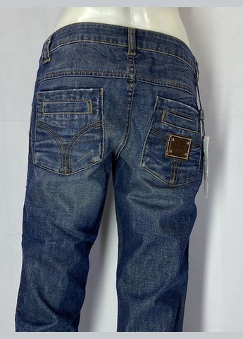 Синие демисезонные зауженные джинсы D&G
