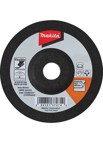 Гибкий шлифовальный диск B18524 (115х22.23х3 мм, WA60) круг по нержавеющей стали (6388) Makita (267819587)
