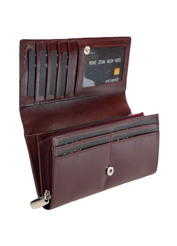 Гаманець жіночий шкіряний RFID Dark Red (P8264-2) Semi Line (363044576)