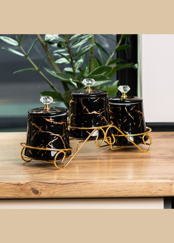 Набір для сипучих продуктів 3 банки по 600 мл з підставкою Yiwu (315636198)