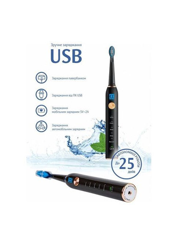 Електрична зубна щітка (AHsss1b) AHealth SMART SONIC SMILE 1 black (354228908)