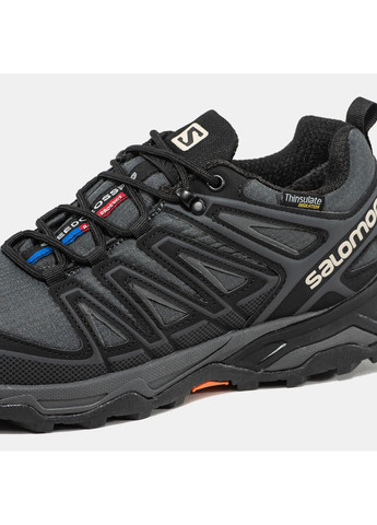 Черные демисезонные кроссовки мужские salomon speed cross pro gore-tex thinsulate grey black | саломон спид кросс про черные No Brand