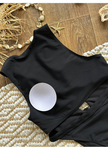 Черный купальник сплошной сексуальный с открытым спросом Україна