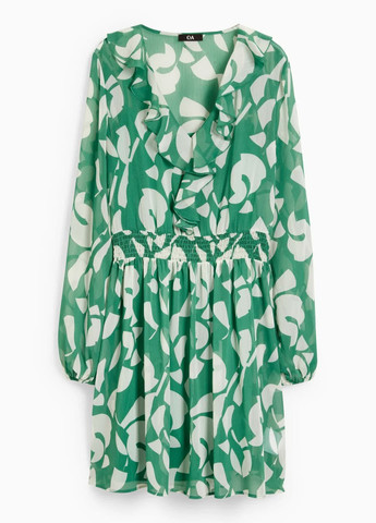Зелена кежуал шифонове плаття C&A однотонна