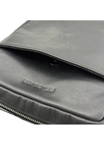 Мужская сумка из натуральной кожи на молнии, черная El.Club 813210 (370286707)