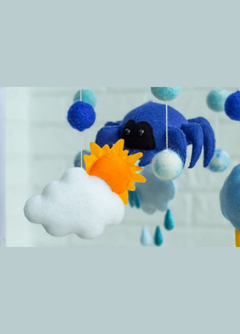 Дитячий музичний мобіль на ліжечко для немовлят WooolyWool «Прогноз погоди» з 35 мелодіями No Brand (342757851)