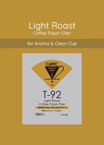 Фільтри Cafec Light Roast T-92 Cup4 100 шт. для кави (R-LC4-100W-VS) No Brand (314455023)