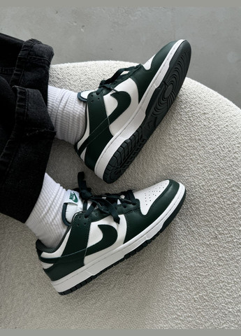 Кросівки жіночі і чоловічі Nike SB Dunk Low green white | Найк СБ Данк низькі зелені білі No Brand зелені демісезони (316231422)