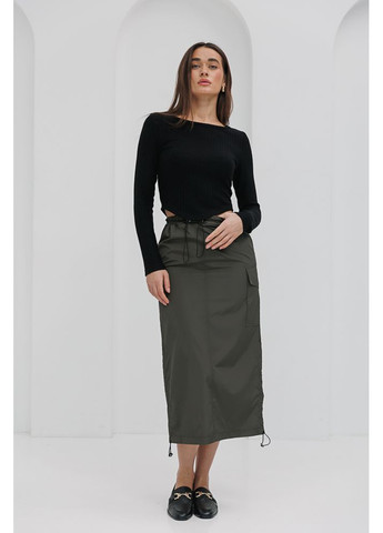 Спідниця міді із плащовки кольору з розрізом ззаду розмір Arjen (373682215)