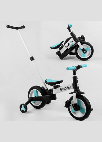 Велосипед-трансформер дитячий 10" " " батьківська ручка, знімні педалі. Black (105225) Best Trike (340908331)