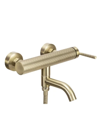 Змішувач для ванни та душу ARGON BRUSHED GOLD з виливом Rea (376155687)
