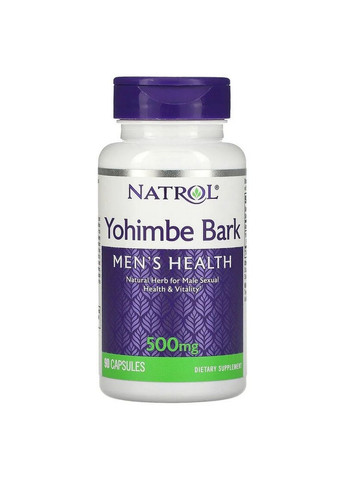 Стимулятор тестостерону Yohimbe Bark 500 mg, 90 капсул Natrol (293416432)