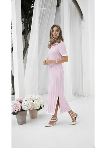 Рожева кежуал сукня в'язана Larionoff однотонна