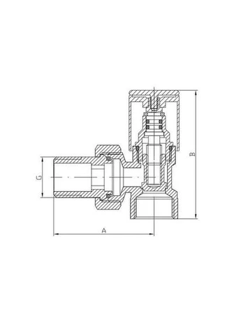 Кран для полотенцесушителя угловой KR.531 No Brand (401479984)