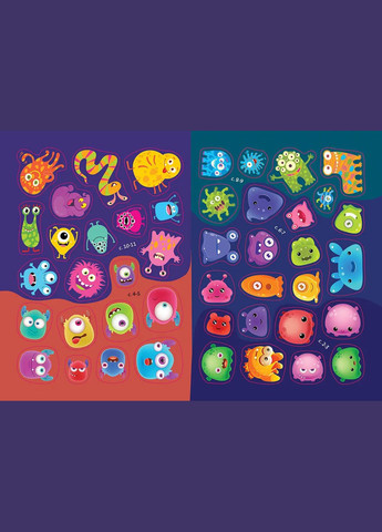 Книга з наліпками Монстрики в місті (9789669890559) Талант (316081387)