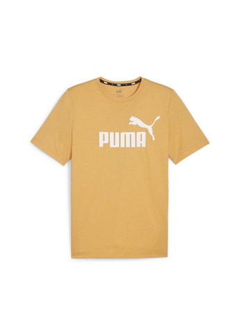 Коричневая футболка essentials heather men's tee Puma