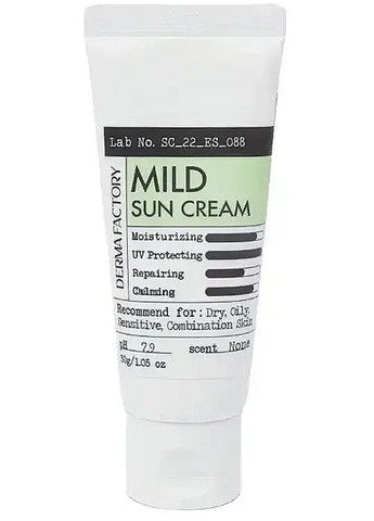 Сонцезахисний крем для обличчя SPF30 Mild Sun Cream 30g (1495695-38468777) DERMA FACTORY (368609769)
