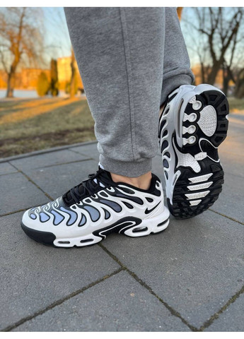 Чорні Осінні кросівки чоловічі nike air max plus drift white-black найк аір макс тн плюс No Brand