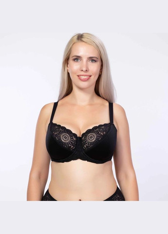 Чёрный бюстгальтер на косточках с полумягкой чашкой Elita с косточками