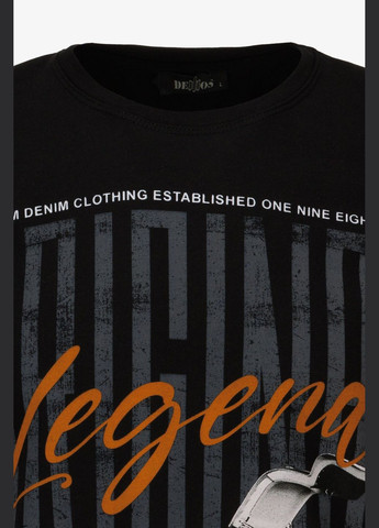 Черная футболка с принтом мужская hp1500 черный shop (2000990986047) Demos