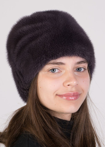 Жіноча хутряна шапка кубанка з натурального хутра норки Меховой Стиль Ромашка (301212369)