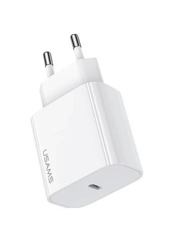 Сетевое зарядное устройство US-CC226 T65 USB-C 20W White [111162] USAMS (399341070)