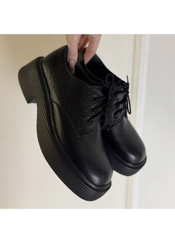 Vasha para Туфлі жіночі шкіряні, на шнурівці. Колір чорний. 37 розмір чорний з, україна — демісезон (367583203)