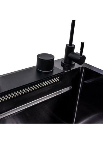 Кухонная мойка 75*46F черная PVD Handmade "Водопад" Fly rain Valeso (353746971)