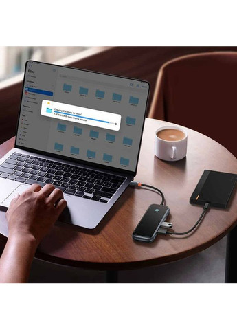 USB Хаб Hub AcmeJoy (5 портов) Type C (HDMI*1+USB3.0*2+USB2.0*1+Type C PD & Data*1) (WKJZ) Baseus (369646620)