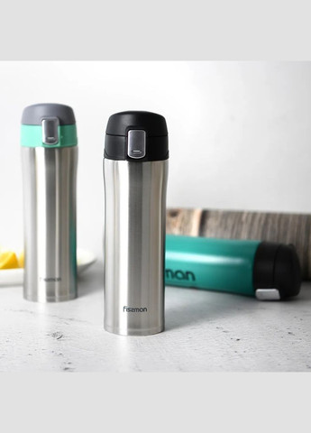 Термос-кухоль 450 мл чорний 9882 Fissman (316625166)