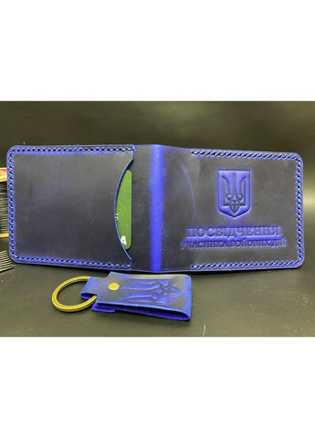 Обложка на УБД с Отделением Для Карт из Натуральной Коже Ручной Работы. Синий Цвет No Brand (356508861)