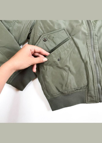 Оливковая (хаки) куртка-бомбер 116 см хаки артикул л499 Zara